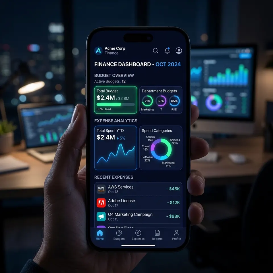 Organization Finance Management — Mobile Application Preview